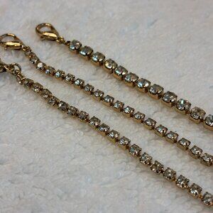 NWOT Gold Plated Cubic Zirconia 3 Bracelets Jewelry
